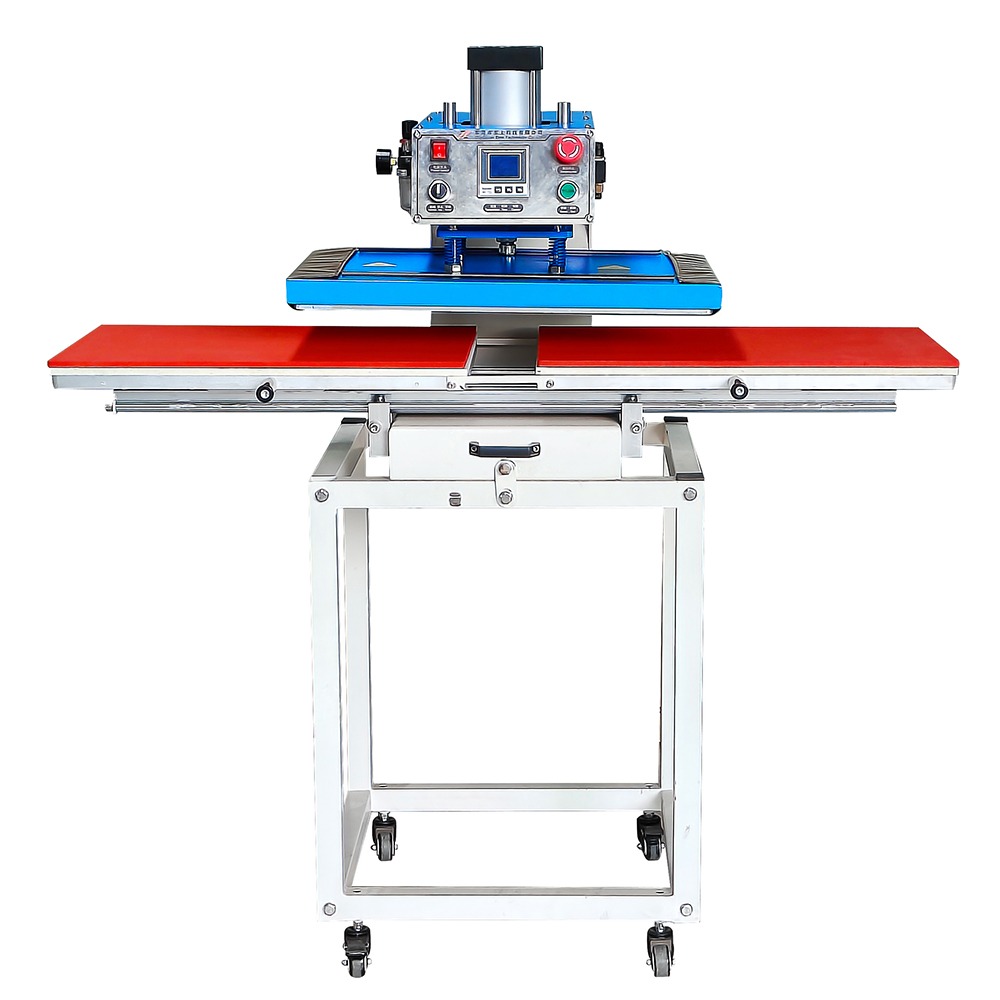 Pneumatic Slide-Down Dual Station T-Shirt Heat Press Machine for Continuous Garment Production ZS-QT Pneumatic Slide-Down Dual Station T-Shirt Heat Press Machine for Continuous Garment Production ZS-QT